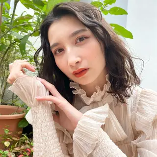 ミディアム 🪭risa 暖色/レイヤー🪭のヘアスタイル