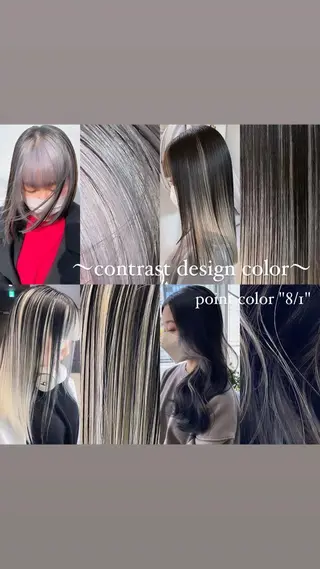 ミディアム カラー 💜ハイトーン💛 マジカルかいちゃんのヘアスタイル