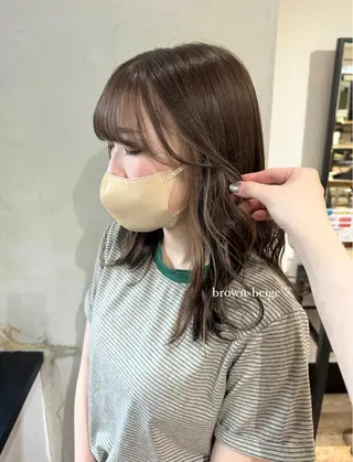 ロング カラー パーマ ヘアアレンジ キッズ ネイル マツエク・マツパ アイブロウ Himawari♡ 柔らかいカラーのヘアスタイル