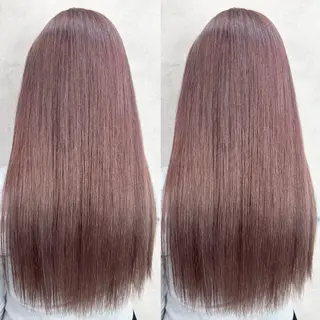ロング カラー Rin♡透明感ピンク 🎀白肌ラベンダーのヘアスタイル