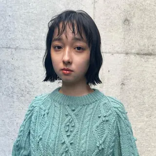 ミディアム カラー ボブパーマ 🌷ヨシカワハナコのヘアスタイル