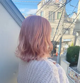 ミディアム カラー パーマ ヘアアレンジ メンズ キッズ ネイル マツエク・マツパ 暖色系/透明感 治野心のヘアスタイル