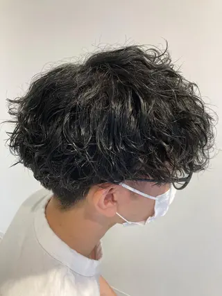 ショート パーマ メンズ 🫧高鹿汰一髪質改善 /白髪ぼかし🫧のヘアスタイル