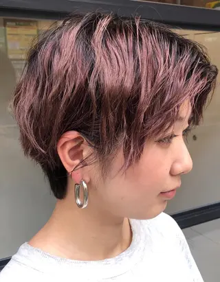 ショート カラーモデル募集中 美容室ハピスのヘアスタイル