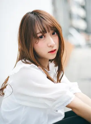 セミロング カラー *くせ毛に特化* 【yun】のヘアスタイル