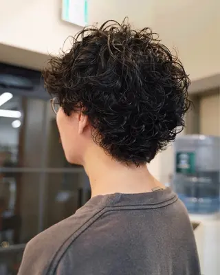ショート パーマ メンズ ヒカル/ミディアム パーマ/ロングパーマのヘアスタイル