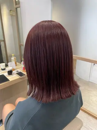 ミディアム カラー 似合わせカラーカット 🪽chinatsuのヘアスタイル