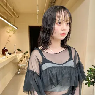 ミディアム パーマ ショート・ボブ ・ウルフ✂︎IMAIのヘアスタイル