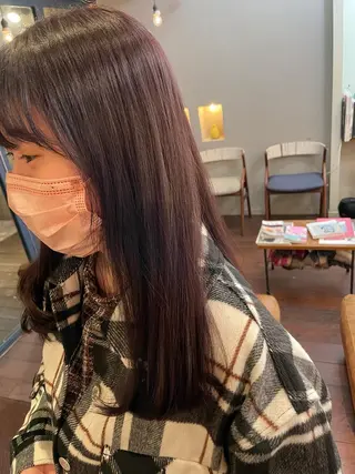 セミロング カラー ヘアアレンジ 抜け感ボブ×パーマ ｜kazaneのヘアスタイル