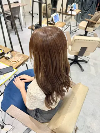ロング カラー ブリーチなしwカラー /艶カラー/oukaのヘアスタイル