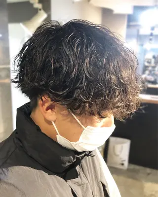 パーマ ヘアアレンジ メンズ ainico+所属・メンズ特化✂️栗原 侑也のヘアスタイル