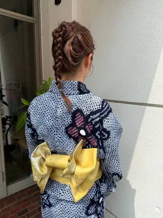 ヘアアレンジ ショート/パーマ /muku サリのヘアスタイル