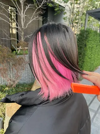 ミディアム カラー ヘアアレンジ 安田和洋 ブリーチカラー特化のヘアスタイル