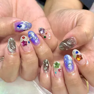 ネイル 【OKIKA】 らん🦖🌈🧡のマツエク・マツパデザイン