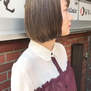 ショート カラー クニモトハルナ ボブ/柔らかカラーのヘアスタイル
