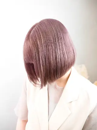 ミディアム カラー 安藤悠里/ハイトーン /デザインカラーのヘアスタイル