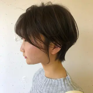 ショート 顔周りの垢抜けヘア 立山愛梨のヘアスタイル