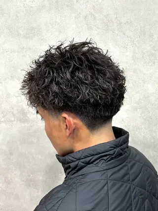 ショート メンズ men'sカット.パ ーマHIKARI🐥のヘアスタイル