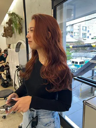 ロング カラー くせっ毛カット タツヤのヘアスタイル