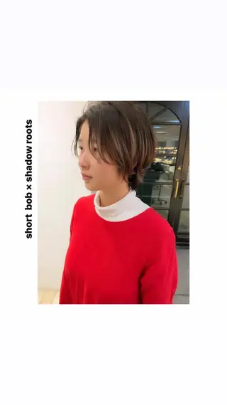 ショート カラー パーマ ヘアアレンジ メンズ キッズ ネイル マツエク・マツパ アイブロウ hiro【沿線で叶う 似合わせhair】のヘアスタイル