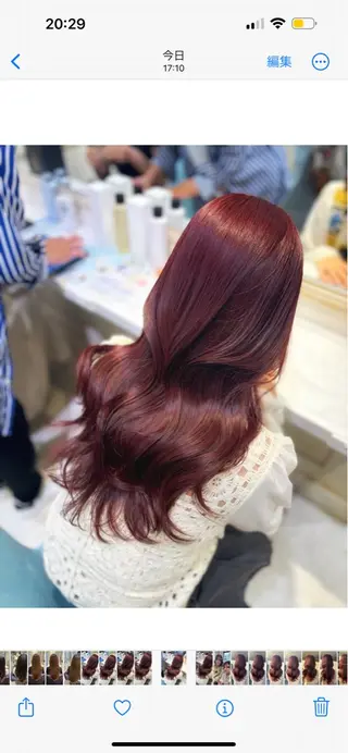 ロング 🌷ピンク/韓国風 暖色カラー ゆい🌷のヘアスタイル