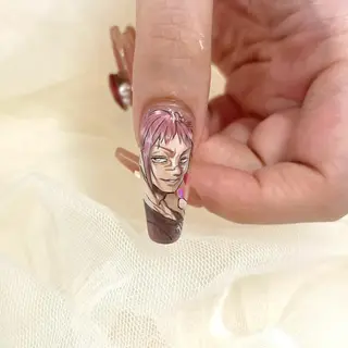 ロング 池袋痛ネイル Nok. 渡辺のネイルデザイン