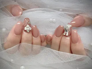 ネイル I-nailロング /ワンホン/キラキラのネイルデザイン