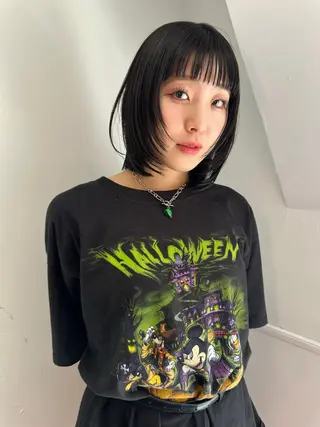 ショート カラー 縮毛矯正×ボブ職人 【圧倒的朝楽ボブ】のヘアスタイル