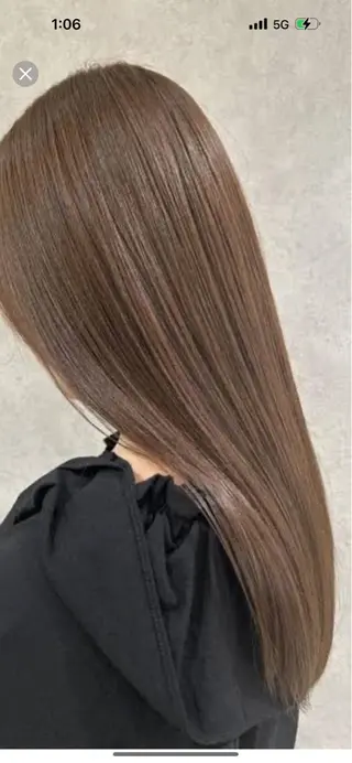 カラー 韓国風レイヤーカラー ライムのヘアスタイル