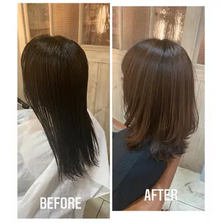 ミディアム 井上 日菜乃のヘアスタイル