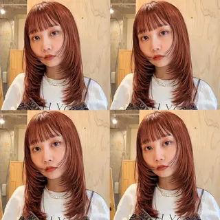 セミロング 小顔カット/顔周り /メンズsaraのヘアスタイル