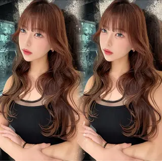 セミロング 韓国カット/透明感 カラー/NANAMIのヘアスタイル