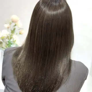 セミロング カラー パーマ suzuka/透明感 /顔周り/美髪矯正のヘアスタイル