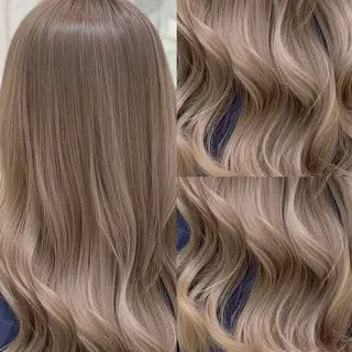 ロング カラー 👑髪質改善wカラー /ハイトーン/アユカのヘアスタイル