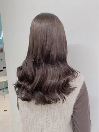 セミロング ブリーチ✖️ 縮毛LANDのヘアスタイル