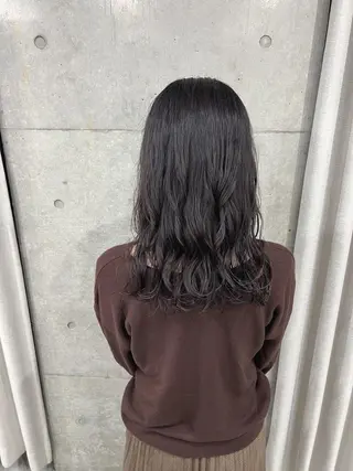 セミロング パーマ ボブパーマコテ巻き風 パーマNo1深江秀平のヘアスタイル