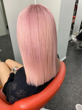 セミロング カラー メンズ 🧡可愛い色落ち🧡 ハイトーン特化🧡のヘアスタイル