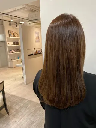 ロング カラー ヘアアレンジ 福壽 優奈のヘアスタイル