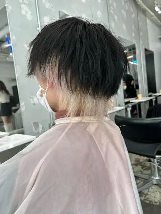 ミディアム カラー ヘアアレンジ メンズ 🐺ウルフの神🐺 /カラー/けいすけのヘアスタイル
