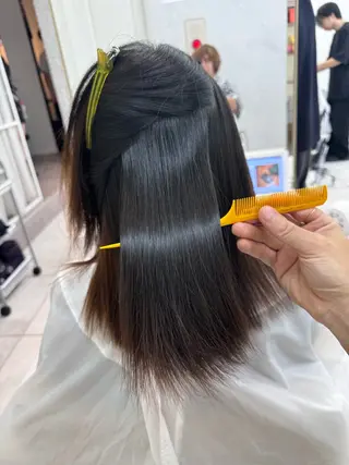 ミディアム 中顔面短縮 顔まわり新田大翔のヘアスタイル