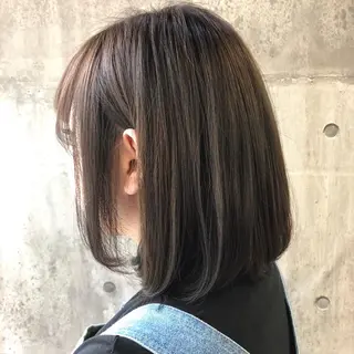 ミディアム カラー 菅沢 奈生のヘアスタイル