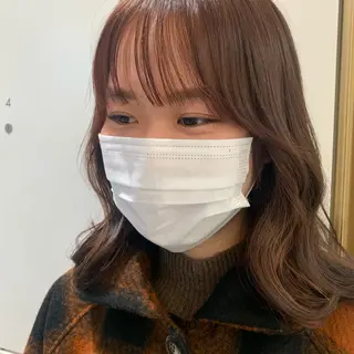 ミディアム カラー ウスイ ハルカのヘアスタイル