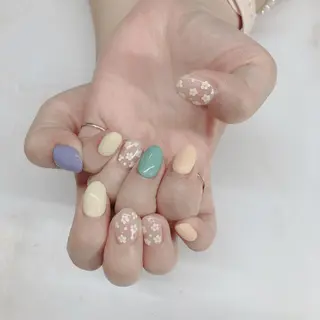 ミディアム ネイル Reonail 💕Kana💕のネイルデザイン