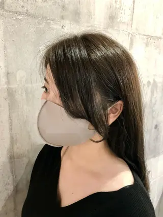 ロング カラー 興津/韓国レイヤー ダブルカラー美髪縮毛のヘアスタイル