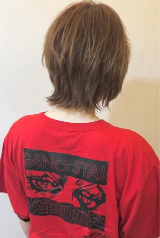 ミディアム カラー パーマ ヘアアレンジ 高橋 隆一のヘアスタイル