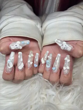 ネイル 倫実/スカルプ /ガーリー/個性派のネイルデザイン