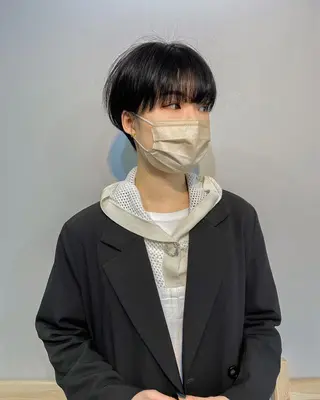 ショート カラー メンズカット メンズパーマのヘアスタイル
