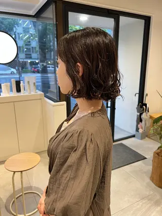 ショート パーマ 藤野 海夢のヘアスタイル