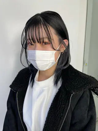 カラー 🎀ボブ+ハイトーン シュカ👶🏻のヘアスタイル