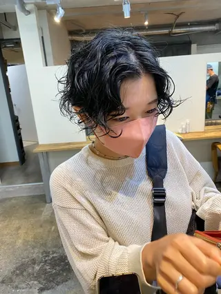 ショート カラー パーマ ヘアアレンジ メンズ キッズ ネイル マツエク・マツパ アイブロウ 🧼柴田 健太郎🧼のヘアスタイル